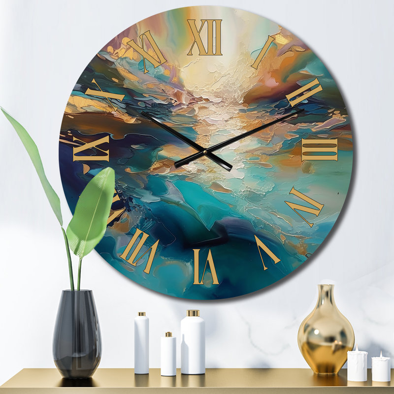 Horloge murale paysage abstrait Spirits Ocean, Moyenne