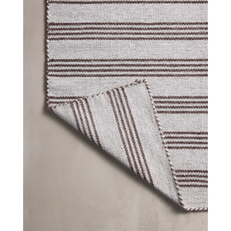 Magnolia Home by Joanna Gaines x Loloi Indoor / Outdoor Charlie Silver / Bark Area Rug, Rectangle 8'6" x 11'6"