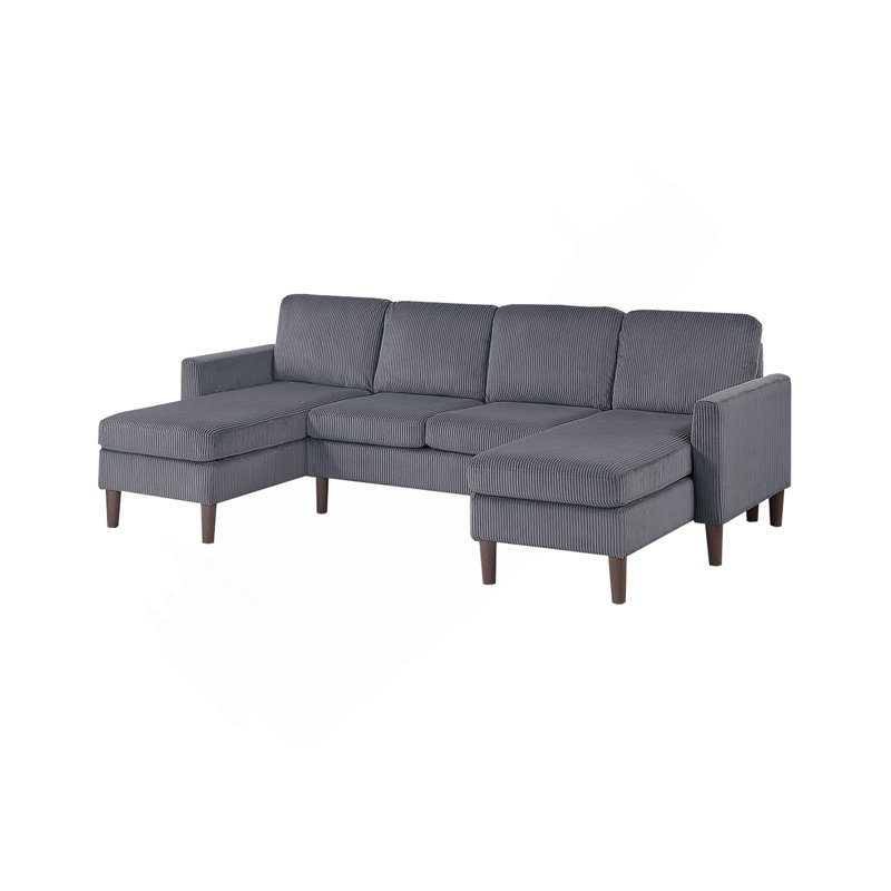 Ensemble modulaire confortable avec chaises longues doubles et aménagement ouvert pour la détente
