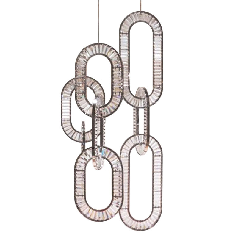 Lustre Unique, Chrome, H 264 po x l 80 po x P 80 po, Givré
