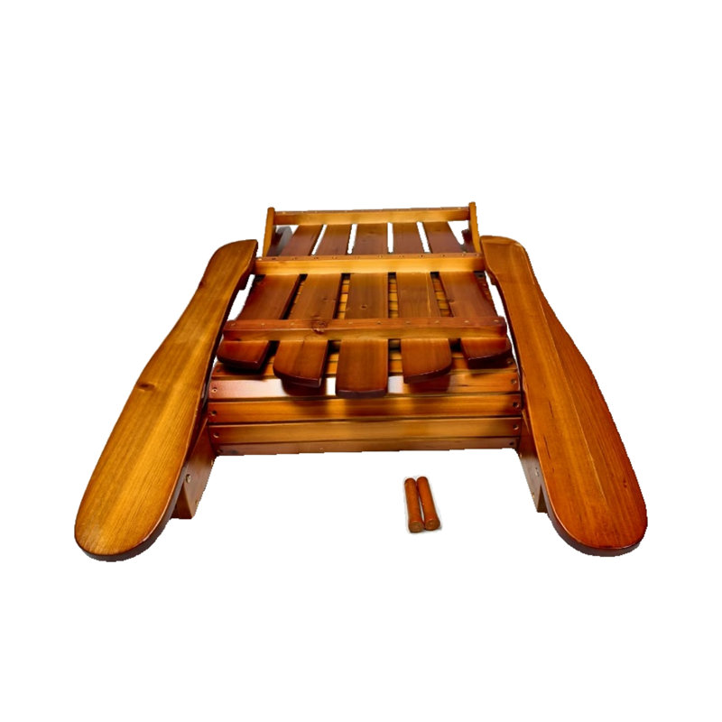 Chaise Adirondack d'extérieur ou d'intérieur en bois, Chêne