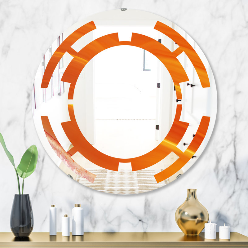 Miroir mural Agate in Wave, H 23,6 po x l 23,6 po