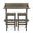 3-Piece Balcony Bar Set With Bottom Shelf Table And 2 Stools, Grey Finish