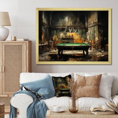 Billard Industrial Game I - Sports Wall Art Living Room