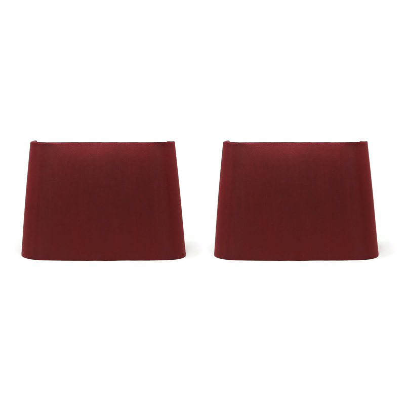 7'' H Silk Rectangle Wall Sconce Shade, Burgundy
