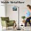 Arc Floor Lamp with Adjustable Lampshade Calm Beach Landscape Soft Lighting Rich Art Standing Lamp 3 Colour Temperatures Dimmable Tall Pole Lamp with Foot Switch for Bedroom