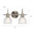 Antioch 2-Light Brushed Nickel Bath Vanity Light with Clear Seeded Glass Shades-626417448
