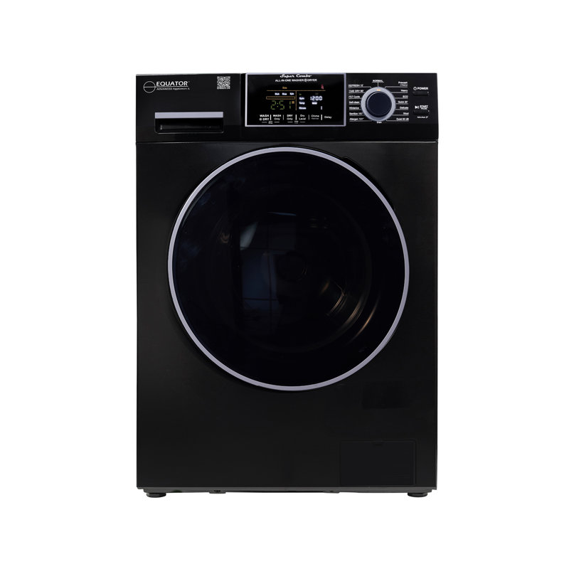 Equator All-in-One Washer Dryer VENTED-DRY 30% FASTER than Condense 15lb 110V, Black