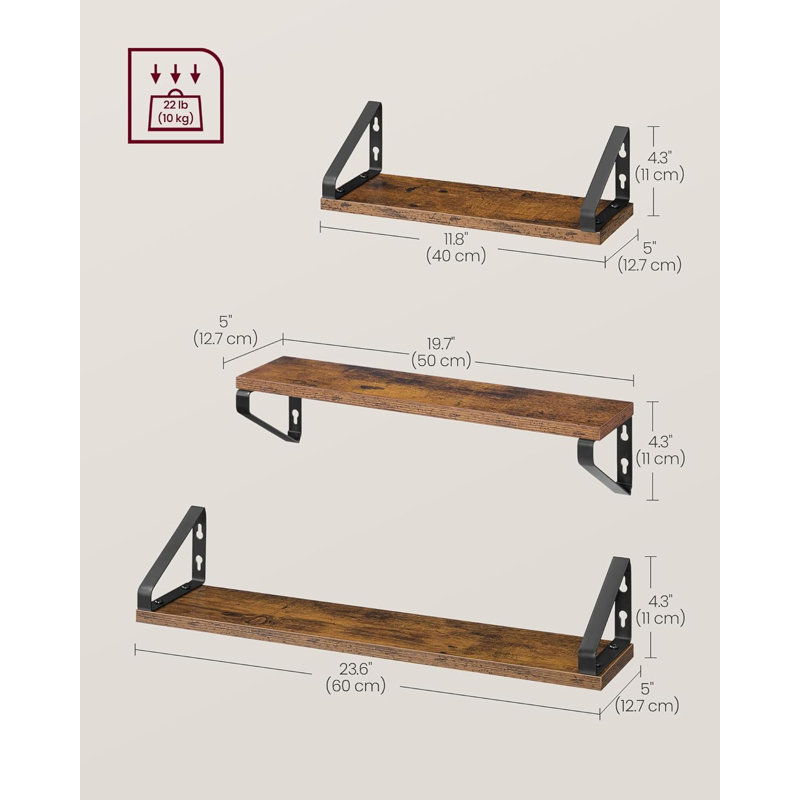 3 Piece Floating Shelf