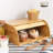 Assante Food Bread Storage Container Bamboo Bread Bin Storage Counter Top Roll Top Bread Box