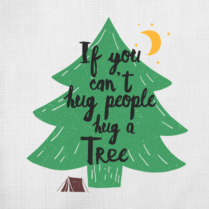 Hug A Tree - Throw Pillow Insert Included, 20 po x 20 po