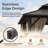 12 Ft. W x 10 Ft. D Outdoor Gazebo, Heavy-Duty Metal Party Tent with Aluminum Frame, Double-Layer Ventilated Roof and Privacy Screens