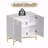 2-Door White Locker Accent Cabinet