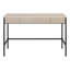 Bureau d'écriture cannelé de 47,9 po de largeur avec 3 tiroirs de rangement - Bureau en acier de style Mid-Century moderne en aulne pour bureau à domicile | Vera-875057518