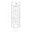 Vitrine de coin éclairée à 6 tablettes avec tablettes réglables en verre trempé et dossier en chêne (ampoule E26 non incluse)-133957730