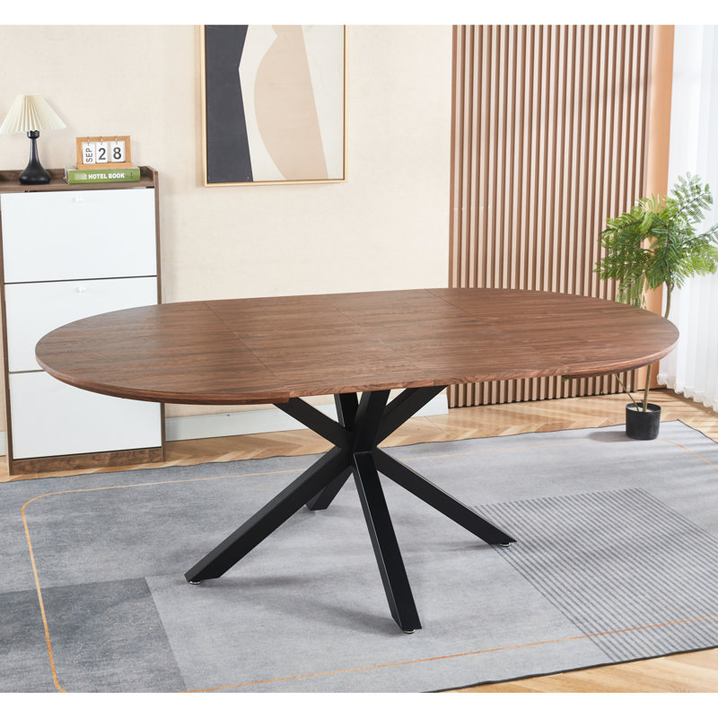 Tables de bureau avec pieds extensibles - noyer, stable et compact