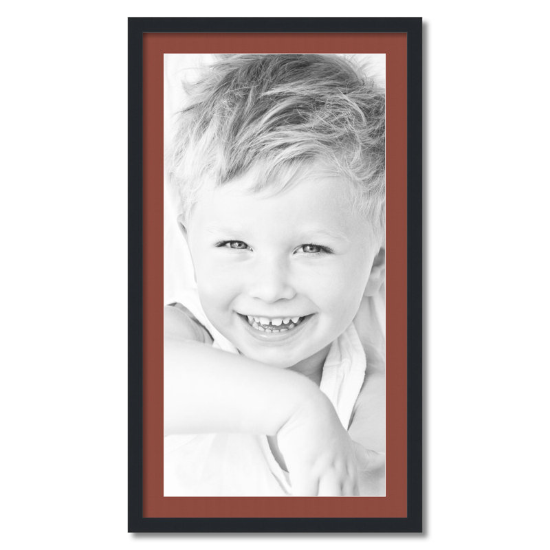 Cadre pour photo simple 18 po x 36 po en bois mat, Cognac