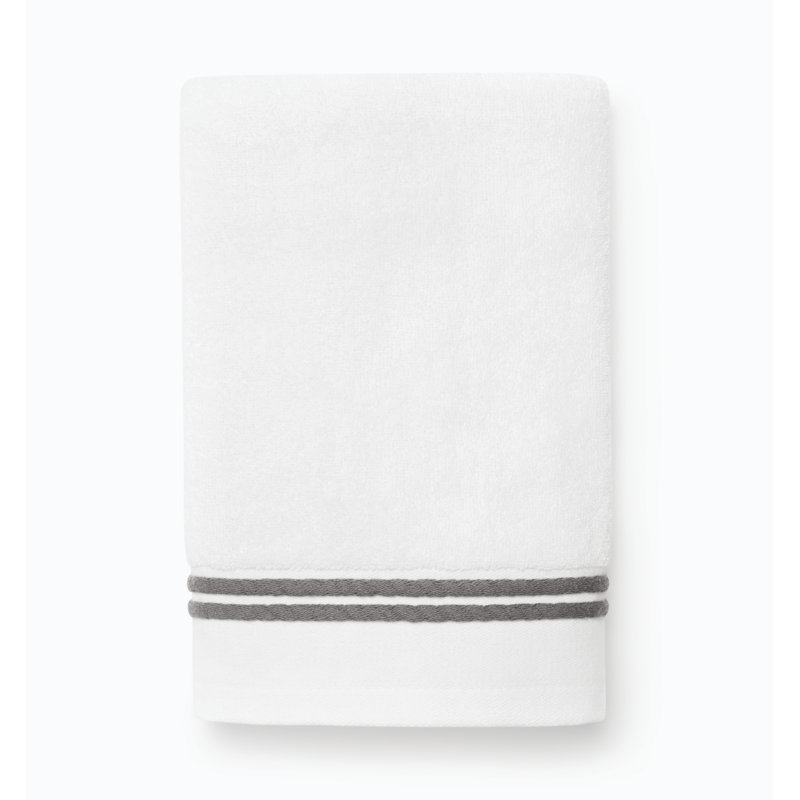 Aura Hand Towel, White/Charcoal