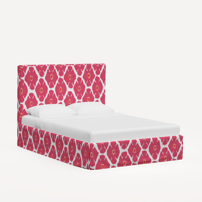 Shona Bed, Jr Poppy Lotus Geometric Linen, Queen