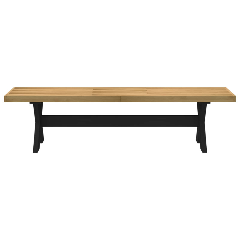 Solid Wood Bench, 45 cm H x 160 cm L x 41 cm D, Natural