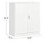 Armoire de rangement en acier laminé à froid blanc de 90 cm de hauteur, avec portes verrouillables et 2 étagères réglables, organisateur en métal résistant à la rouille pour garage, bureau et entrée.