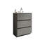 Meuble-lavabo avec rangement - Gris, silencieux et élégant. Meuble moderne gris spacieux et ergonomique.