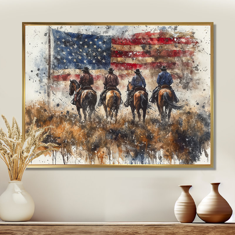 Marieke - États-Unis, art mural, H 12 po x l 20 po, Impression encadrée flottante, Doré