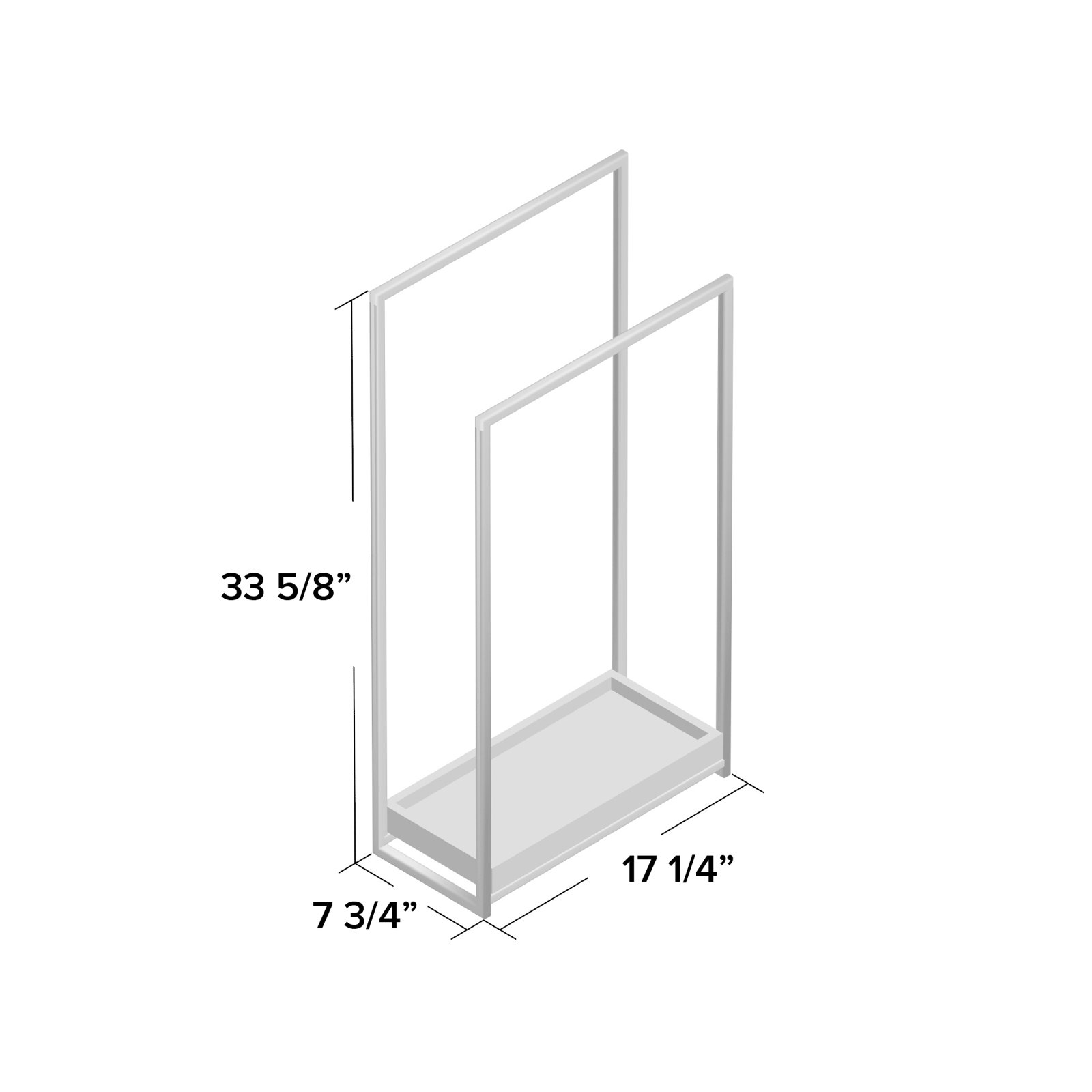 Edenscape 2-Tier Freestanding Towel Rack, Brushed Nickel