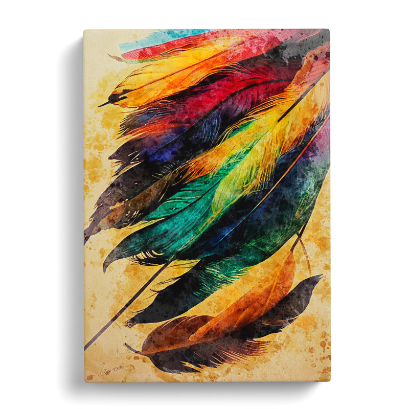 Glorious Feathers - Wrapped Canvas Print, 50cm H x 35cm W