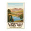 Castlewellan Forest Park, Northern Ireland - Romantic Woodland Lake Travel Poster. Giclee Print On Wrapped Canvas. Wall Art, Home Decor - Parks & Gardens, Northern Ireland - Wrapped Canvas Print-910333337