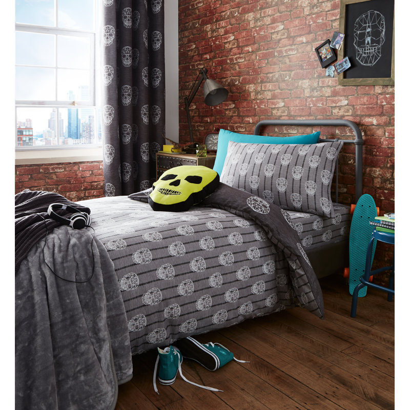 Skulls Easy Care Fitted Sheet, Single (3')