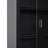 Multi-Tier Home Shelf Hanging Storage w/Clear Doors and Adjusted Shelves, Black