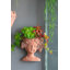Pot à fleurs Visage Head, brun - pot à fleurs mural Home