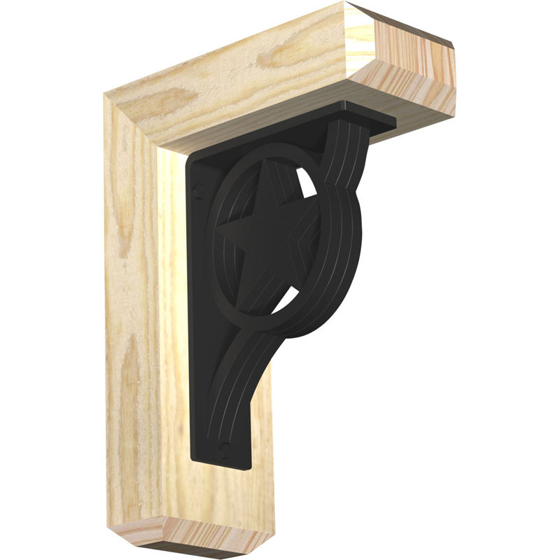 Support triple Ironcrest de 4 po Austin, H 12 po x P 9 1/2 po, Sapin Douglas de l 4 po x T 2 po (sciage brut)