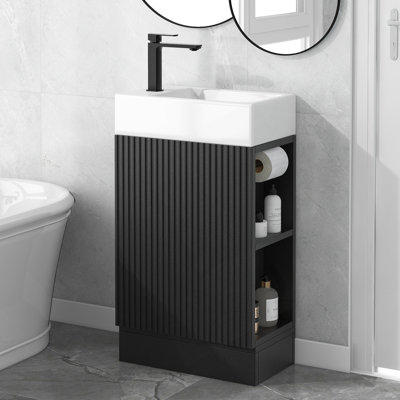Meuble-lavabo 18,6 po avec lavabo en céramique