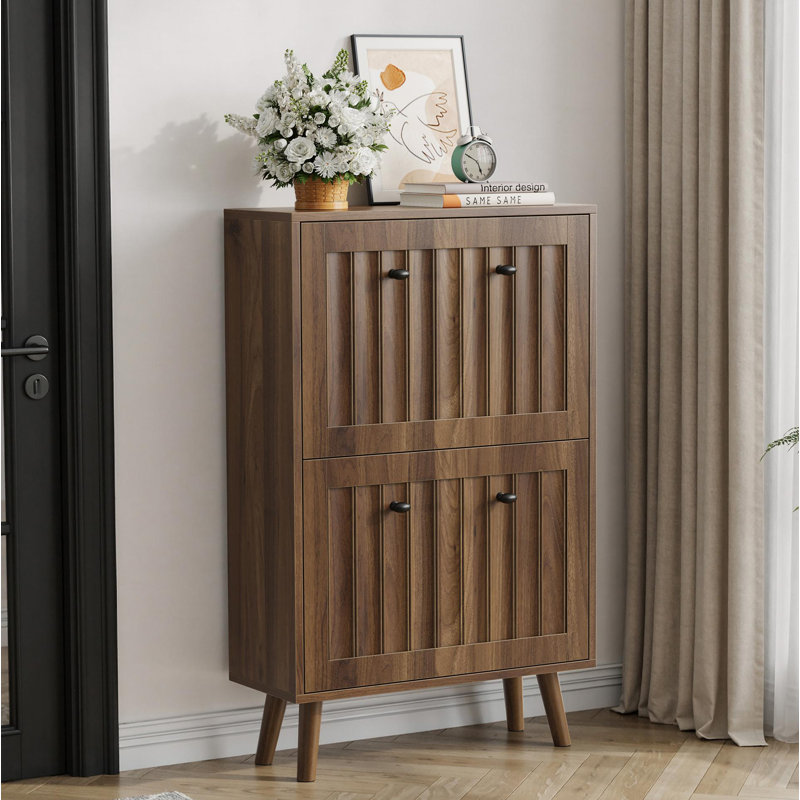 Rangement à chaussures 23,6 po Mid-Century, 37.4" H x 23.6" W x 9.45" D