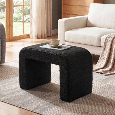 23.62" W Faux Cashmere Vanity Stool