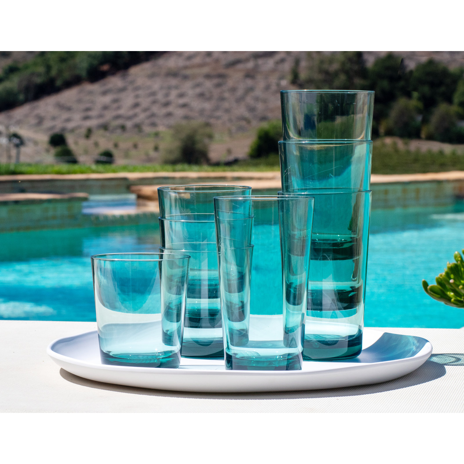 Elton Drinking Glass, Sage