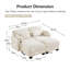 Canapé d'angle modulaire capitonné avec poufs amovibles-1443670429