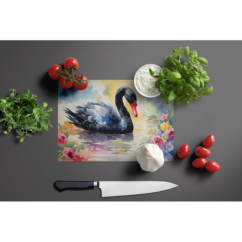 Black Swan Glass Cutting Board