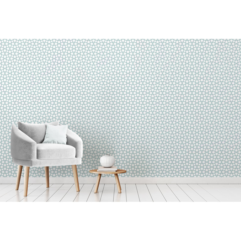 Carreau de papier peint auto-adhésif Yand Smooth, l 24 po x L 96 po, Bleu