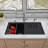 33.86'' L Double Bowl Granite Kitchen Sink-95312609
