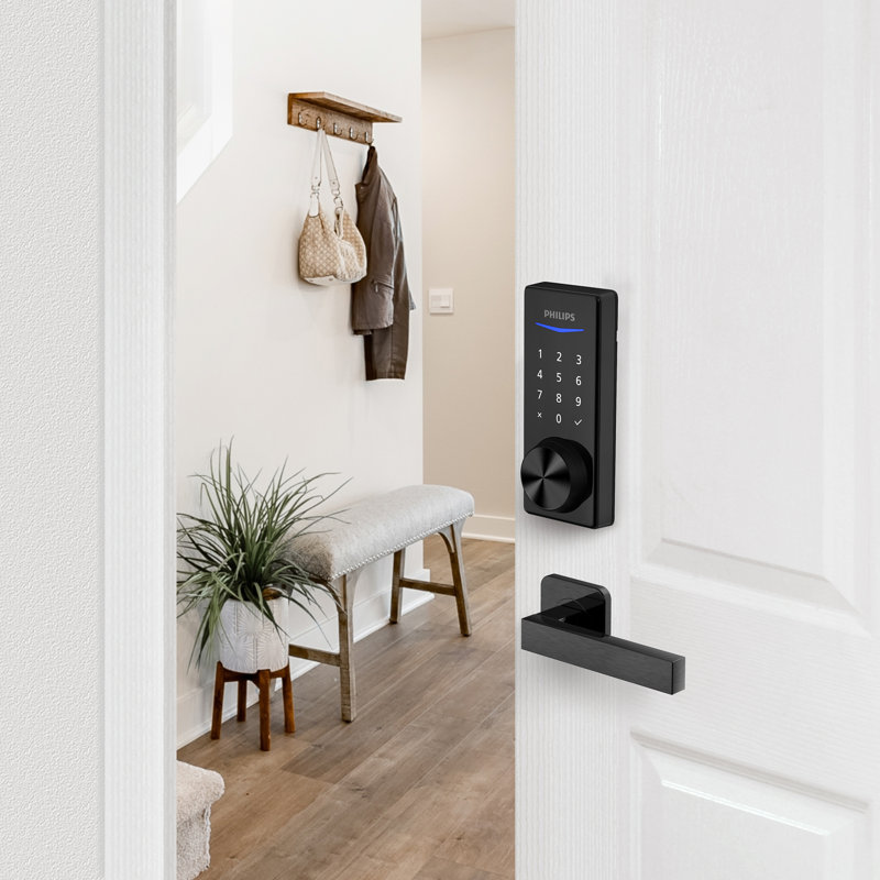 Philips Home Access 1000 Series Single Cylinder Electronic Deadbolt with Lighted Keypad Touchscreen and KEY access