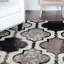 Tapis carré quadrilobe ivoire 5 pi