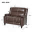 Fauteuil inclinable manuel en similicuir de 50 pouces de large pour le salon et la chambre à coucher-133689269