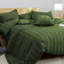Microfiber Striped Duvet Cover Set with Matching Pillowcases & Fitted Sheet-114247588-114247585
