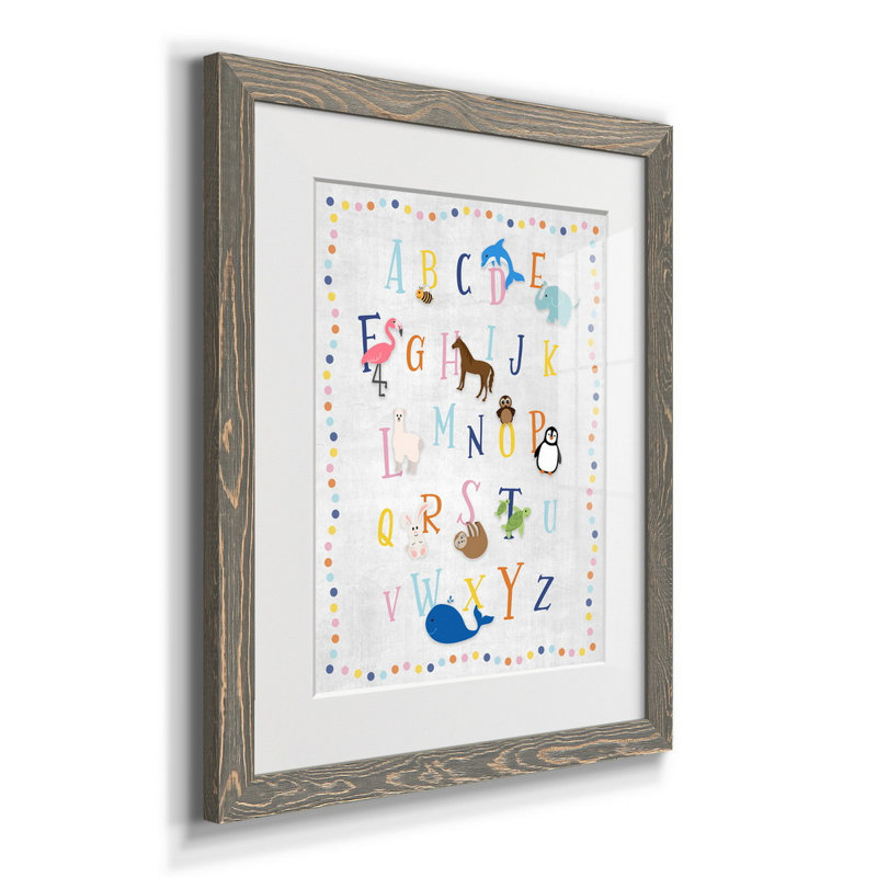 " Animal Alphabet ", Grey, 24" H x 20" W x 1" D