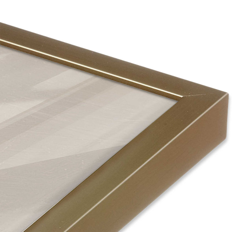 Impression de carte beige très grand, Or brossé, H 37,25 po x l 25,25 po