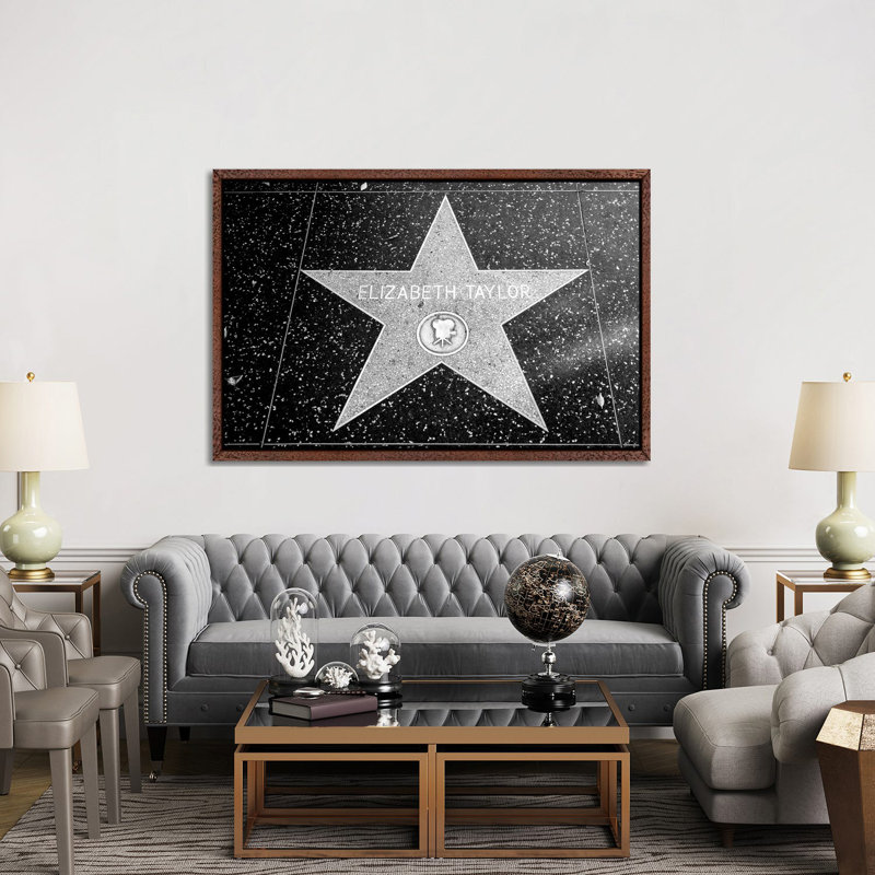 Elizabeth Taylor Star 1 Piece Wall Art on Canvas, 101.6 cm H x 66.04 cm W x 4.445 cm D, Classic Wood Floater Framed