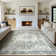 Washable Area Rug Oriental Low Pile Non Slip Vintage Distressed Indoor Carpet
